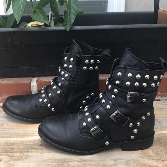 Steve Madden Mexican Leather Studded Boots - Picture 6 of 16